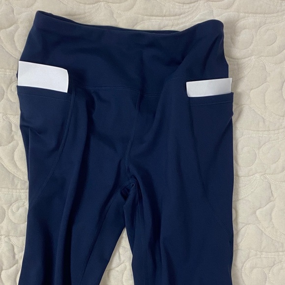 LOT of 3 Athletic Works Capri Leggings Size Medium Blue Green - Picture 3 of 15